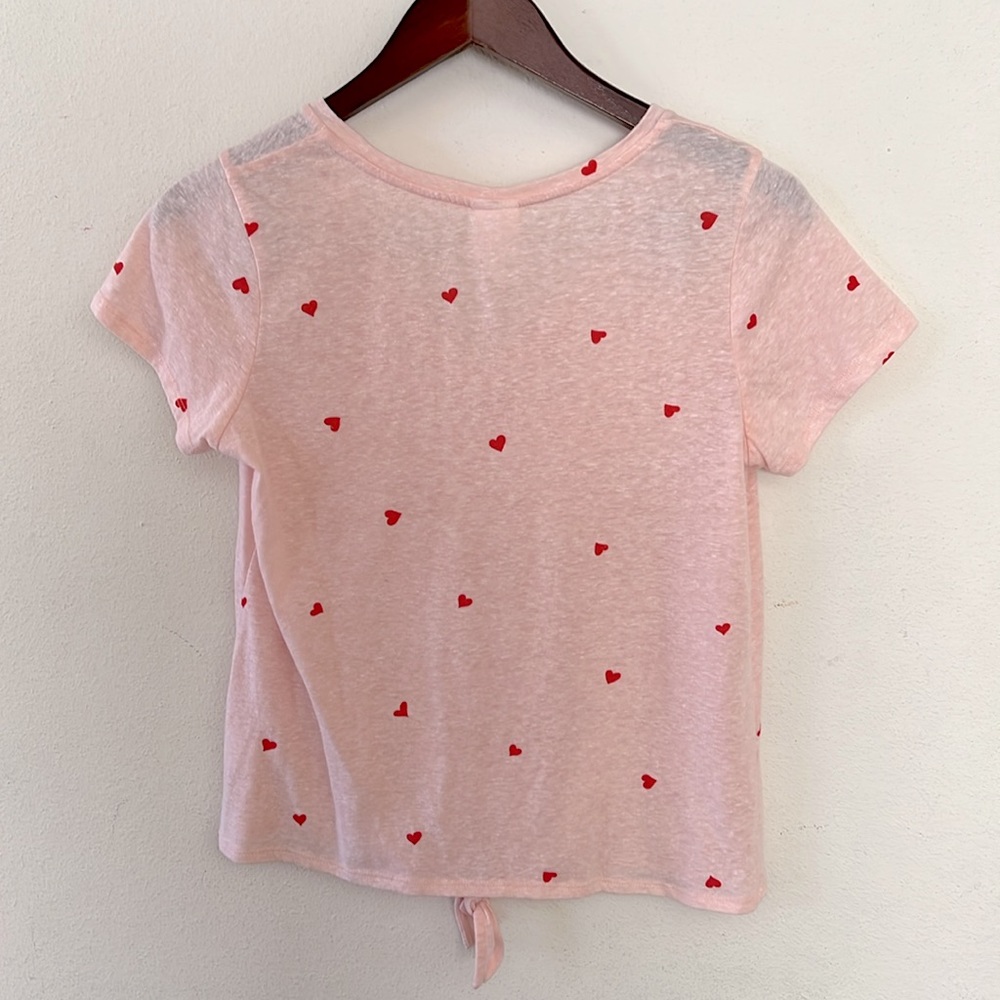 Belle Du Jour Pink Heart Women's Top Valentines Day Love Red Size Large - Picture 2 of 10
